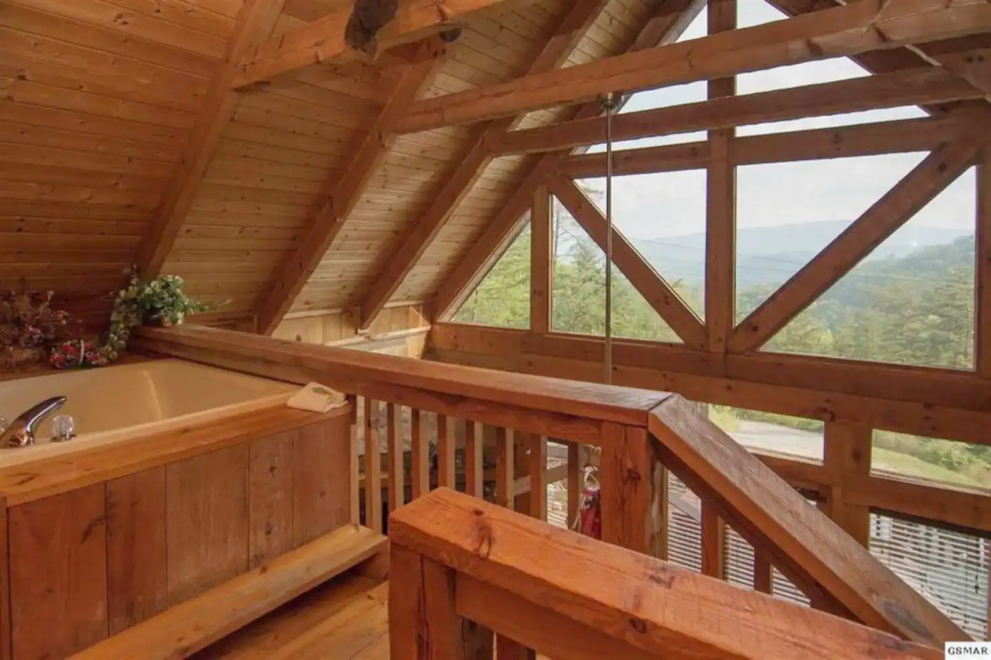 A jetted bath tub with majestic views!
