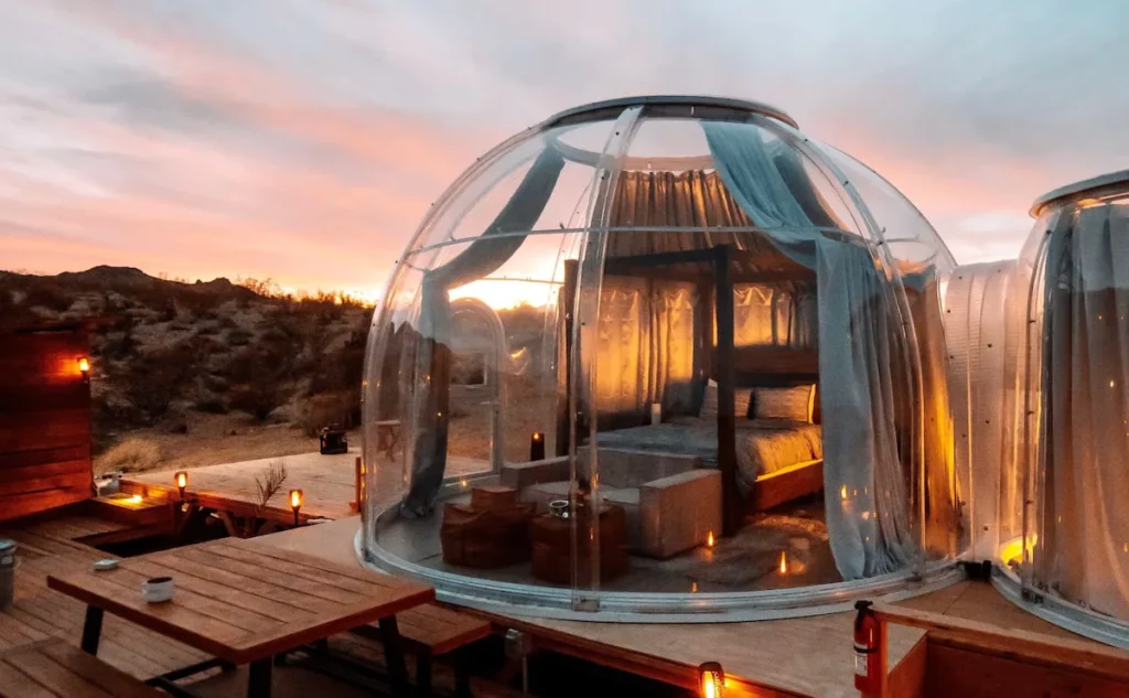 Enjoy a desert escape at Joshua Tree National Park, complete with spectacular sunrises and sunsets and starry nights.