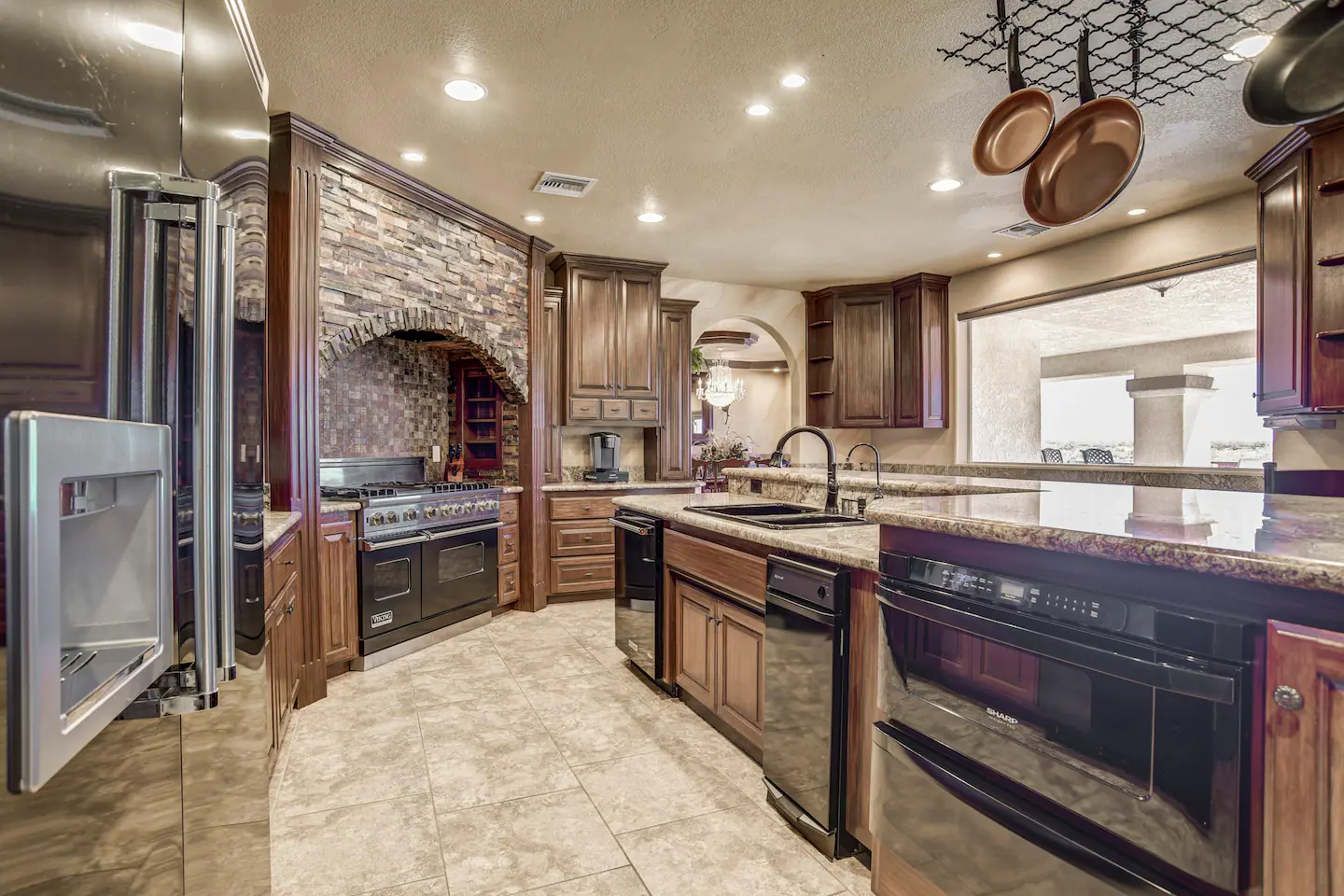 Open dining area fully equipped with culinary needs.