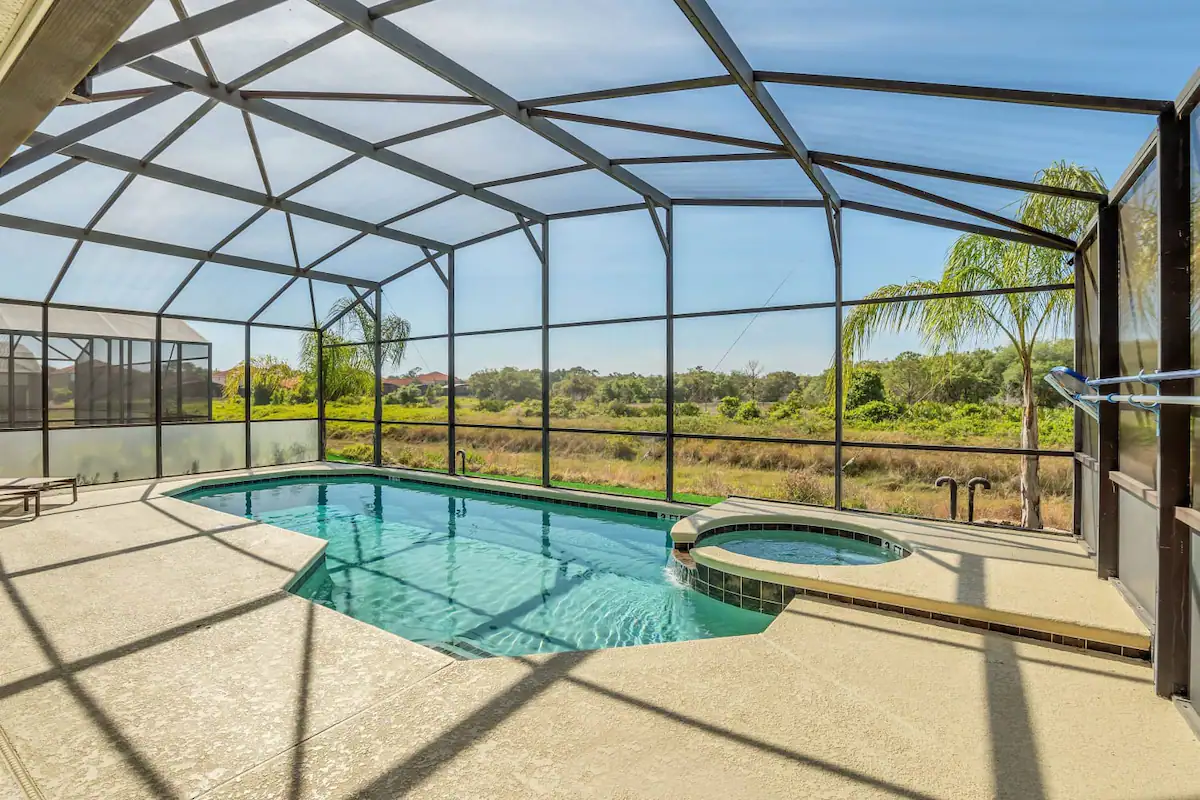 Covered pool area