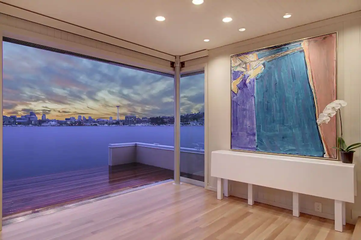 View from dining room of space needle.