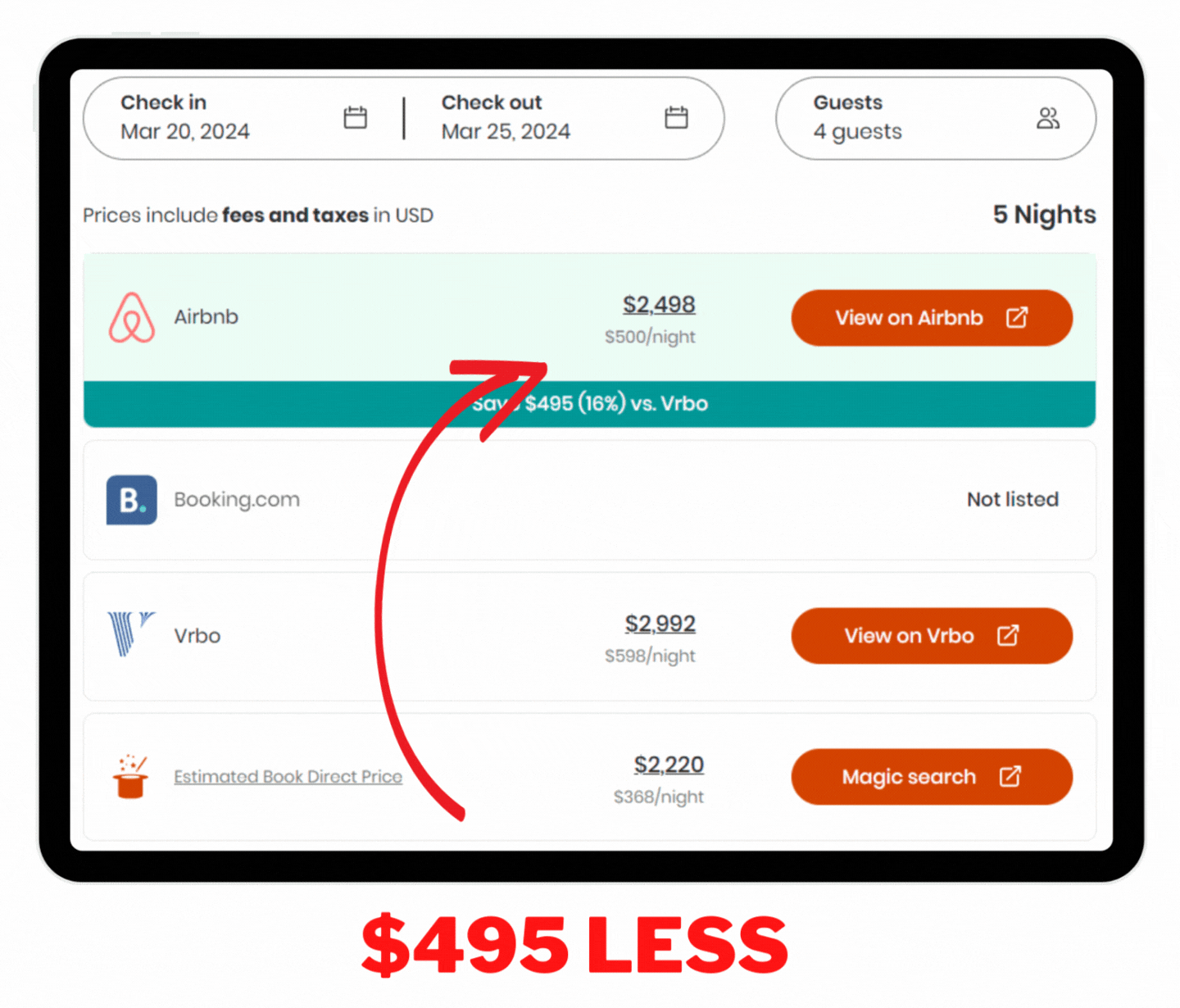 Airbnb overlooking Miami Beach prices