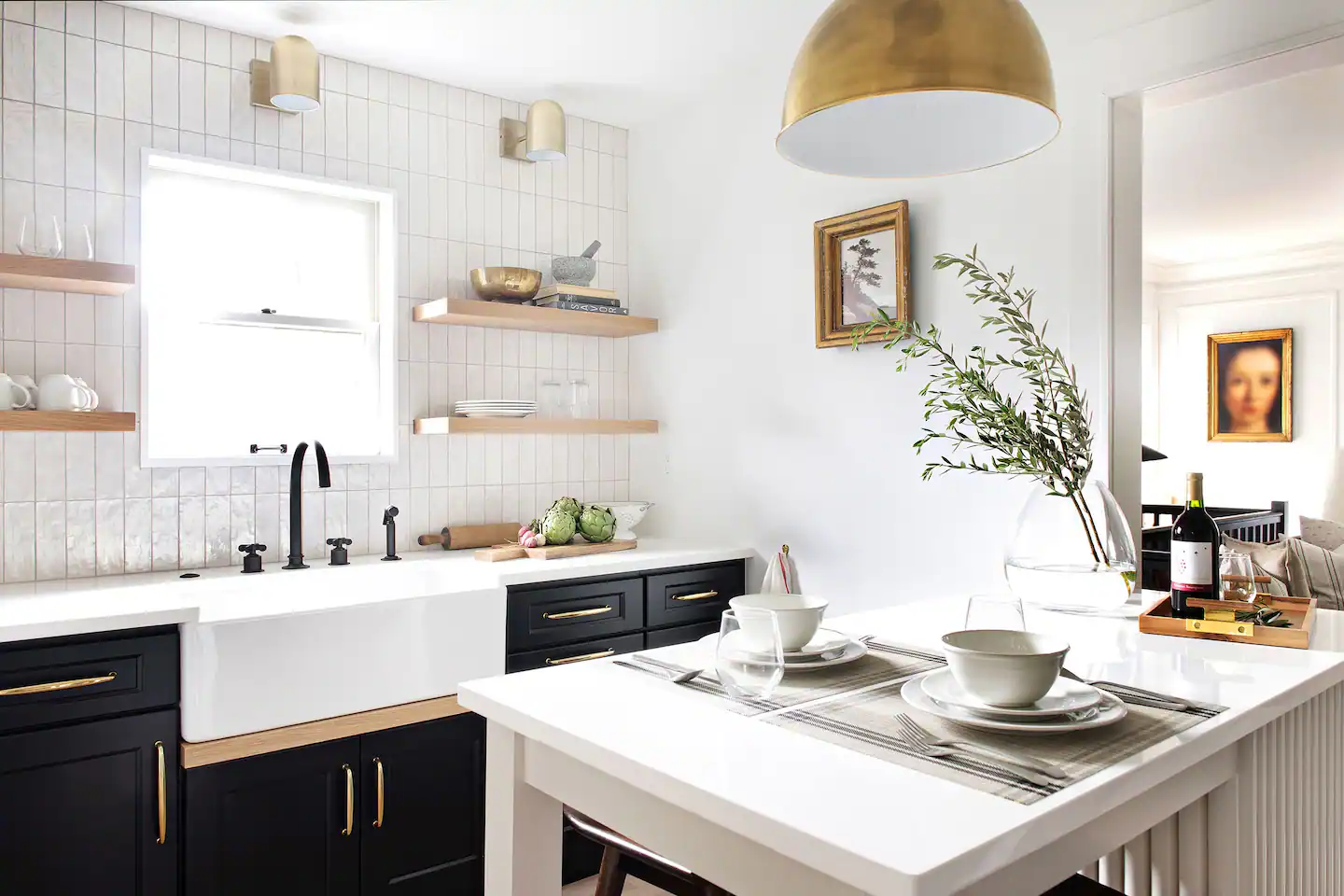 Kitchen is equipped with a Keurig coffee system, microwave and mini-fridge.