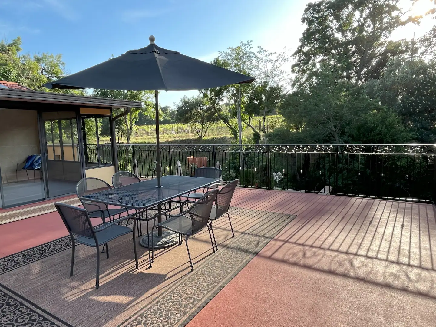 Sit on our spacious patio.